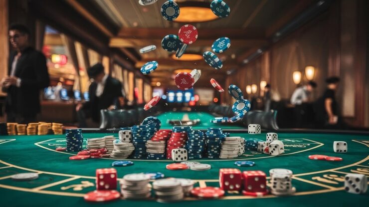 Tampilan meja live-dealer payungtoto dengan dealer profesional dan antarmuka permainan